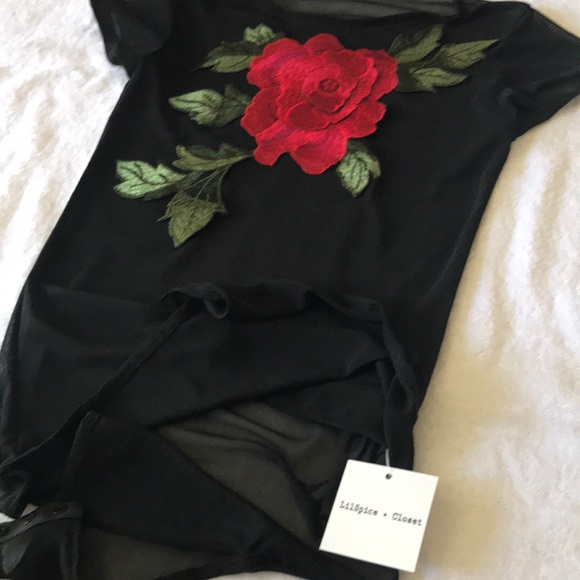 Ruby floral black mesh bodysuit brand new - Picture 4 of 6